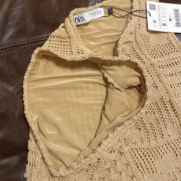 Zara sleeveless midi lace dress with underlay slip - Picture 11 of 14